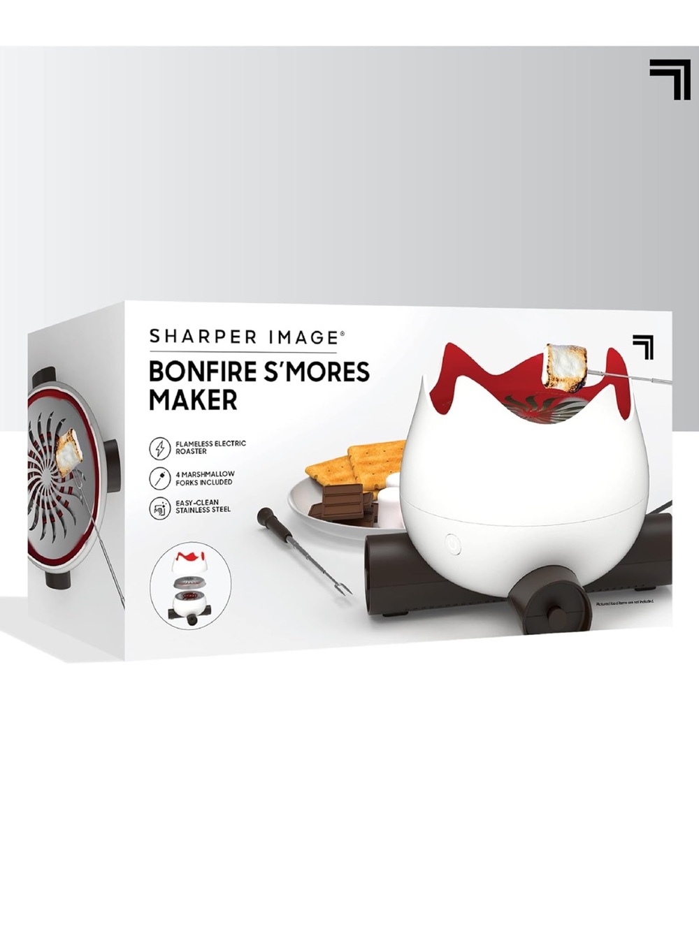 Sharper Image Flameless Marshmallow S'mores Maker Includes Four Forks